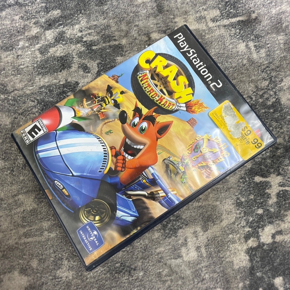 Vtg Universal Crash Nitro Kart PlayStation 2 PS2 Game 2003 Racing Bandicoot